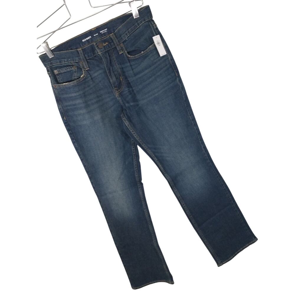 NWT! OLD NAVY! FAB BLUE DENIM FLAT FRONT CLASSIC 5 POCKET JEANS- STRETCH! 30x32
